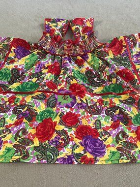 Buttercup Girls Multicolor Flower Top/Tunic Short Sleeves Size 2-4